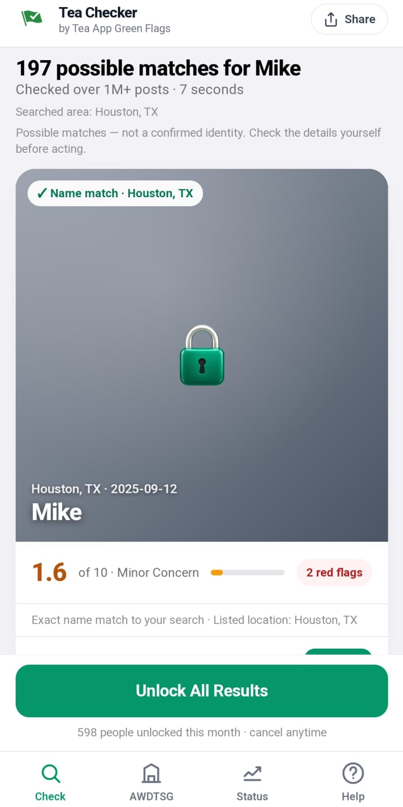 Tea App Green Flags — Tea App Checker screenshot 2 of 3