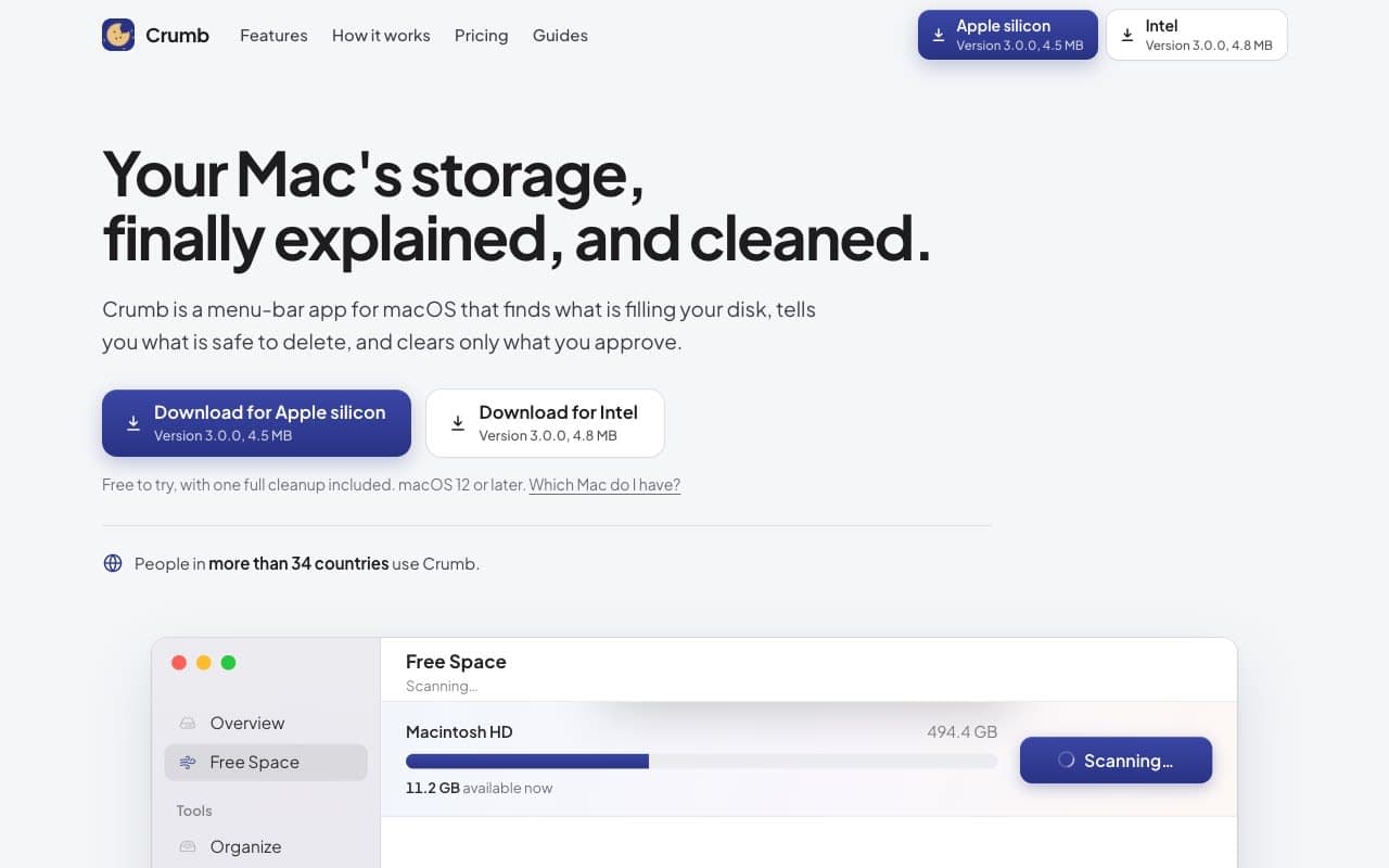 Crumb - Mac storage cleaner that explains what is safe to delete