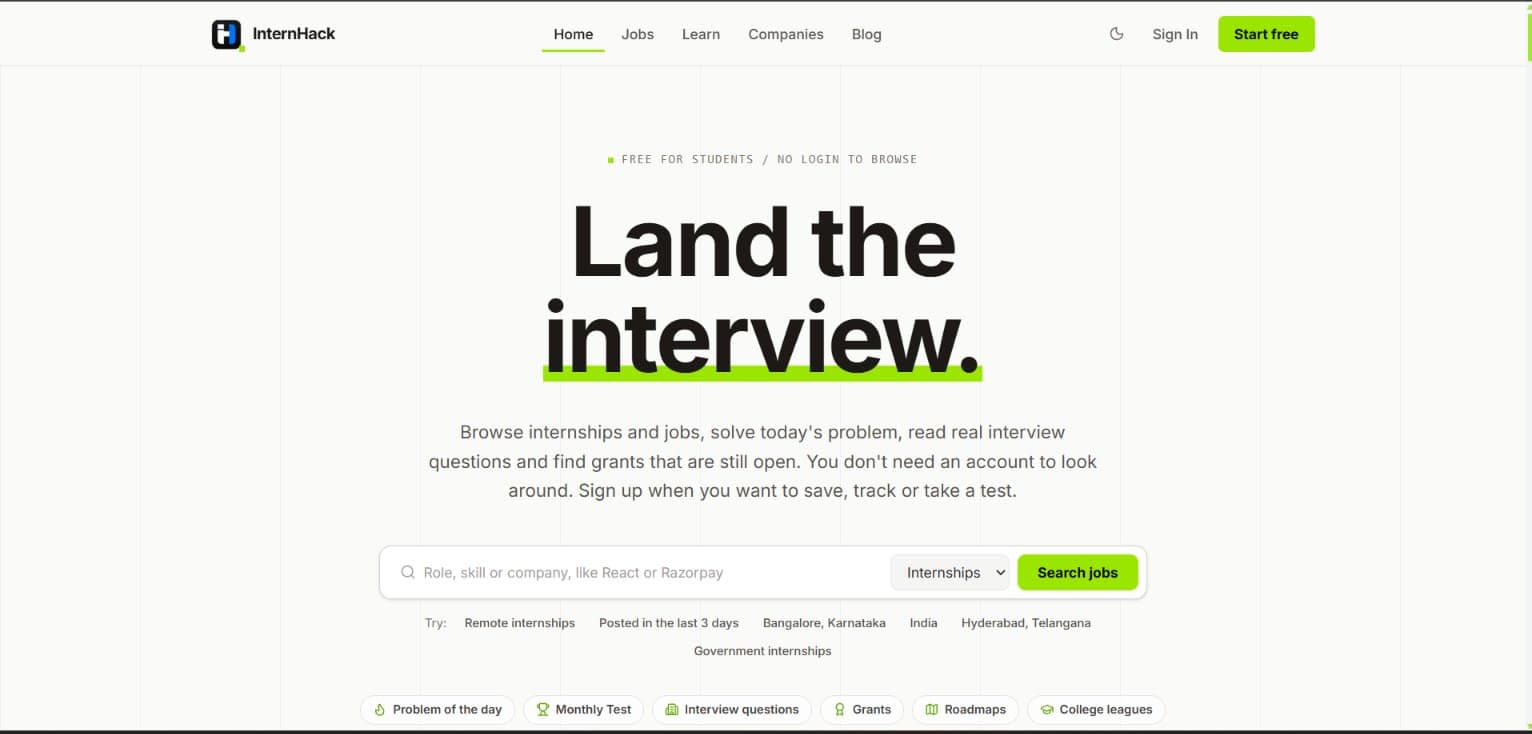 InternHack screenshot 1 of 1