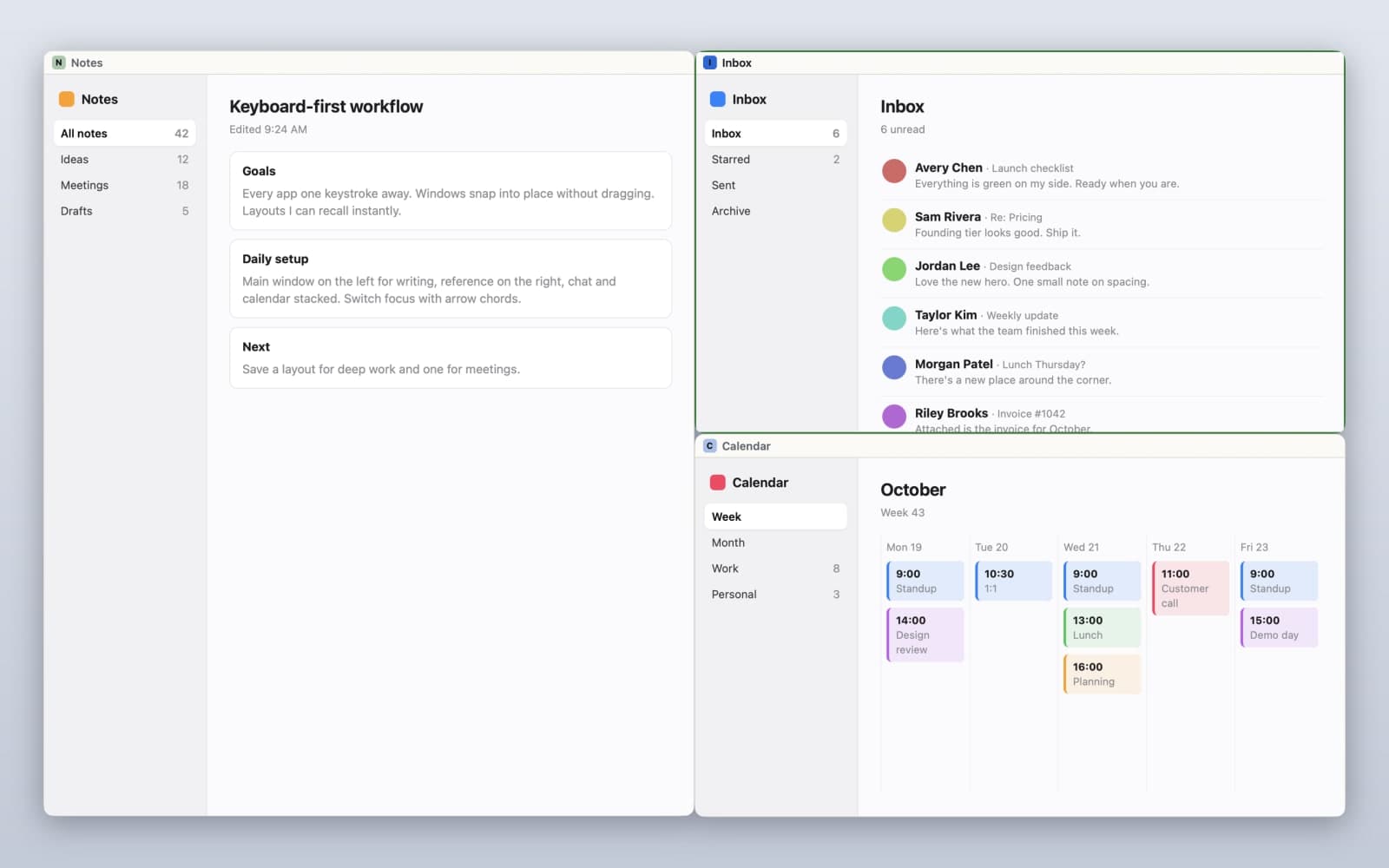 Tilemode - The keyboard cockpit for your Mac.