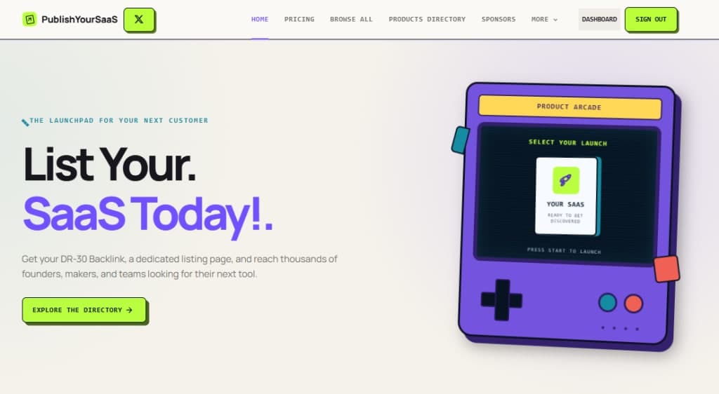 PublishYourSaaS - Get listed. Get found.