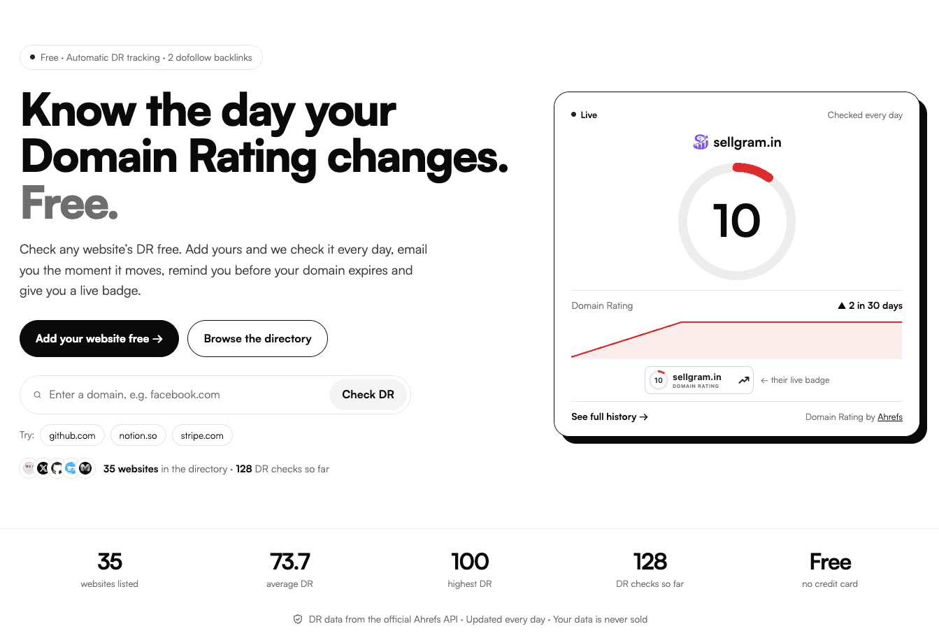 DomainRating.app screenshot 1 of 1